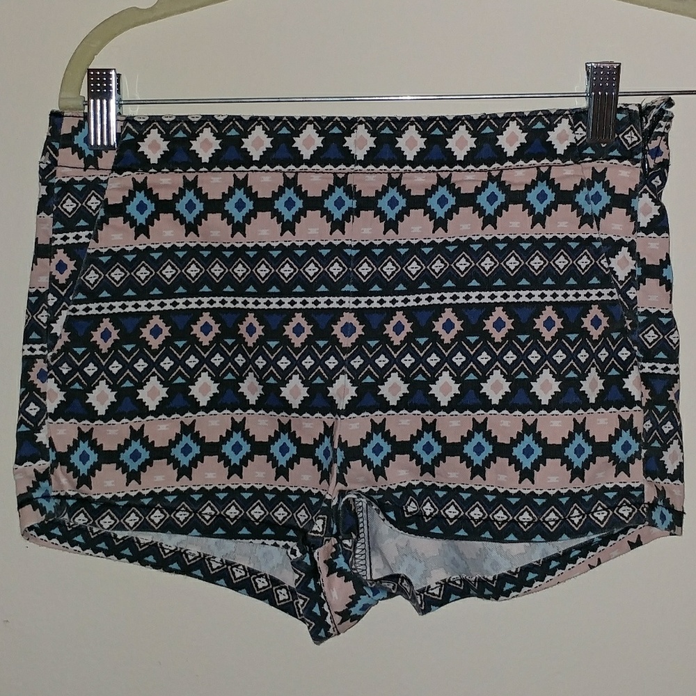 High Waisted H&M Aztec Shorts